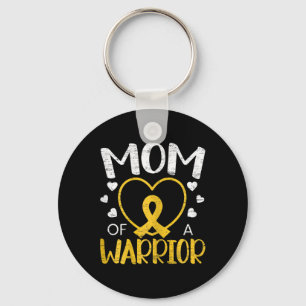 Mom Of A Warrior Childhood Cancer Awareness Month Keychain