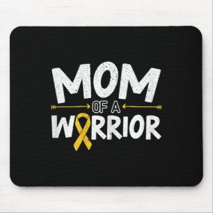 Mom Of A Warrior Childhood Cancer Awareness Month Mouse Pad