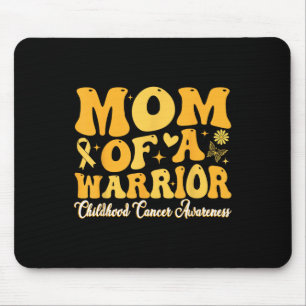 Mom Of A Warrior Childhood Cancer Awareness Women Mouse Pad
