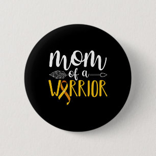 Mom Of A Warrior Childhood Cancer Leukaemia Awaren 2 Inch Round Button