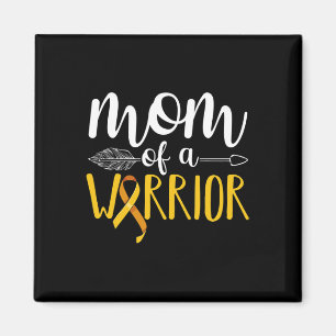 Mom Of A Warrior Childhood Cancer Leukaemia Awaren Magnet