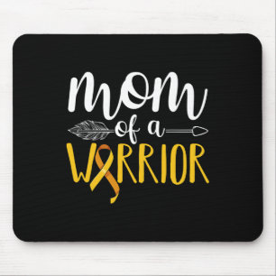 Mom Of A Warrior Childhood Cancer Leukaemia Awaren Mouse Pad