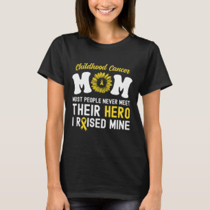 Mom Of A Warrior Hero Childhood Cancer Awareness S T-Shirt