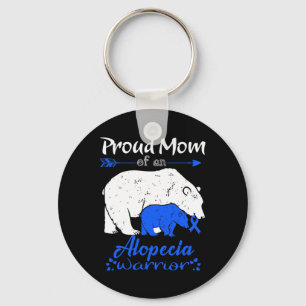 Mom Of An Alopecia Warrior Keychain