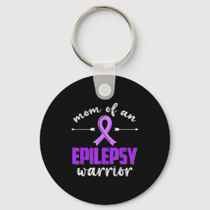 Mom of an epilepsy warrior epilepsy awareness keychain