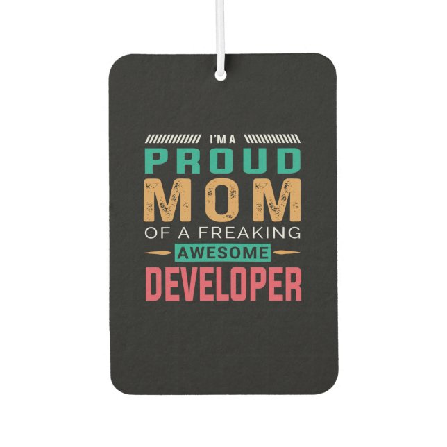 Mom Of Awesome Developer Air Freshener (Front)