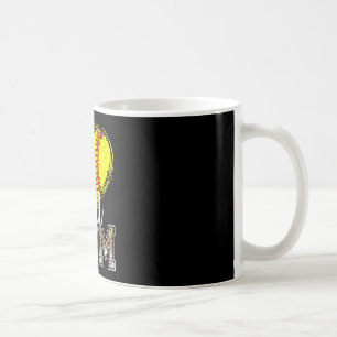 Mom of both ball mom half softball half baseball coffee mug