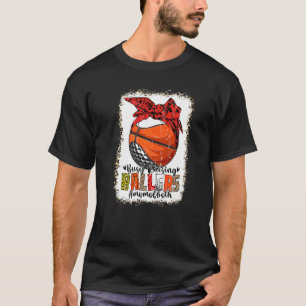 Mom Of Both Basketball Golf Busy Raising Ballers M T-Shirt