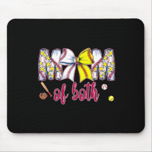 Mom Of Both Bysebyll Softbyll Coquette Bow Mother' Mouse Pad