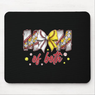 Mom Of Both Bysebyll Softbyll Coquette Bow Mother' Mouse Pad