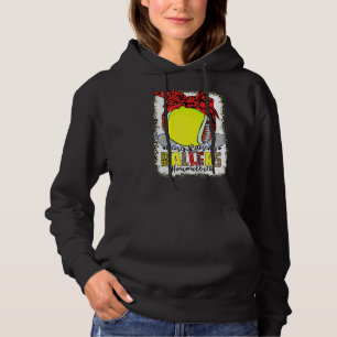 Mom Of Both Football Tennis Busy Raising Ballers M Hoodie