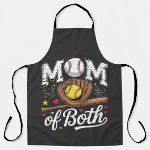 Mom of Both Game Day Baseball Softball Apron
