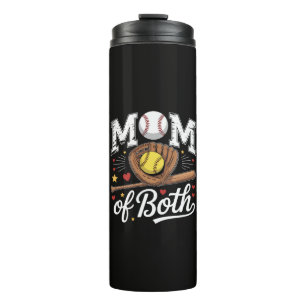 Mom of Both Game Day Baseball Softball  Thermal Tumbler
