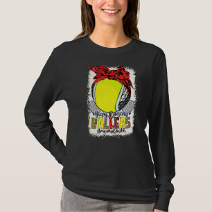 Mom Of Both Golf Tennis Busy Raising Ballers Mom L T-Shirt