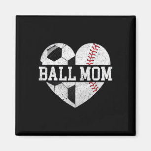Mom Of Both Heart Soccer Bysebyll Sports Mom Mothe Magnet