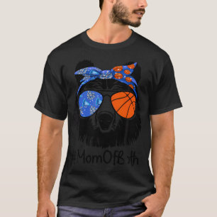 Mom Of Both Mama Bear Basketball Mom Cheer Mom Wom T-Shirt