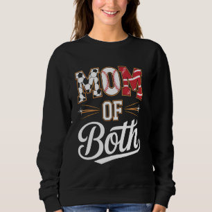 Mom of Both Soccer Baseball Sports Tee