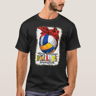 Mom Of Both Volleyball Golf Busy Raising Ballers M T-Shirt