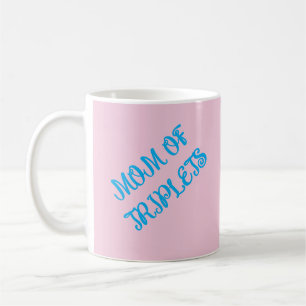 Mom Of Boy Triplets, Blue, Motivational Gift,  Coffee Mug