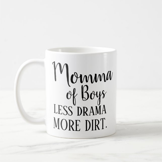 mom of boys coffee mug (Left)