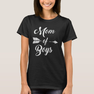 Mom Of Boys Mommy And Son Funny Proud Mother Mama T-Shirt