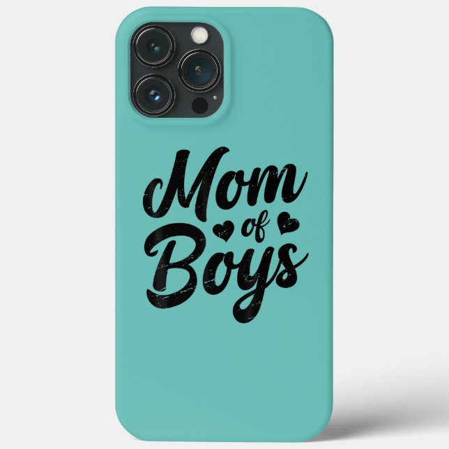 Mom Of Boys Mothers Day Funny Mama Mommy Cute Case-Mate iPhone Case (Back)