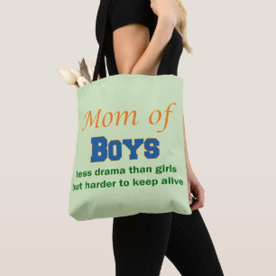 Mom of Boys Tote Bag
