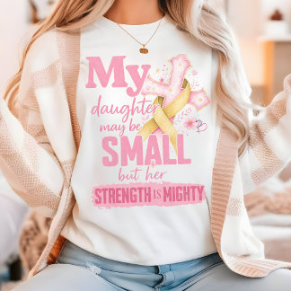 Mom of cancer survivor, gold ribbon awareness  T-Shirt