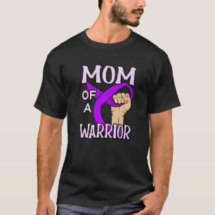 Mom Of Epilepsy Warrior Purple Ribbon Awareness Gr T-Shirt