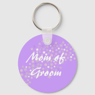 Mom of Groom Winter Wedding Keychain