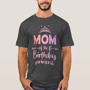 Mom Of he 1st Birthday Princess Girl One Years T-Shirt