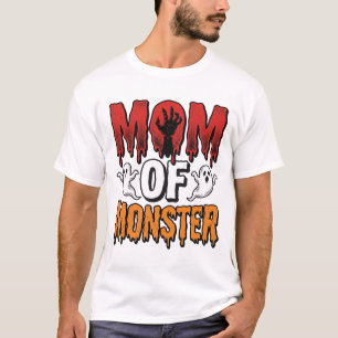 Mom of Monster Vintage Halloween Shirt Design_1