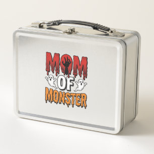 Mom of Monster Vintage Halloween Shirt Design_1 Metal Lunch Box