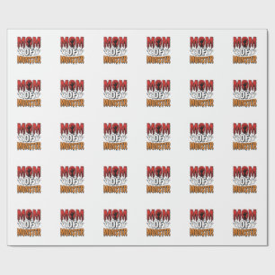 Mom of Monster Vintage Halloween Shirt Design_1 Wrapping Paper