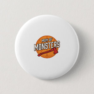 Mom of Monsters Vintage Basketball Mom Design_1 2 Inch Round Button