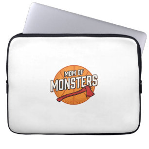 Mom of Monsters Vintage Basketball Mom Design_1 Laptop Sleeve