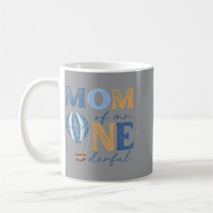 Mom Of Mr Onederful 1st Birthday Boy Hot Air Coffee Mug