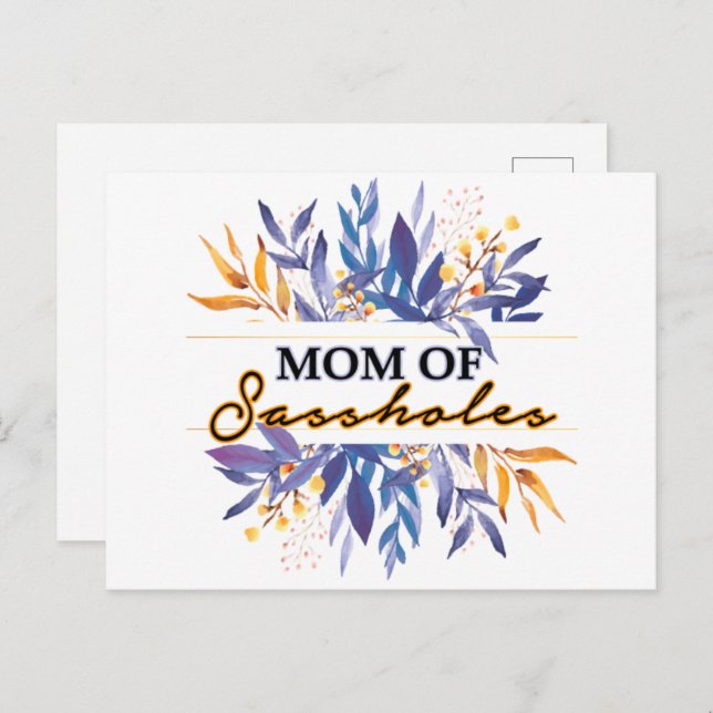 Mom of Sassholes Postcard (Front/Back)
