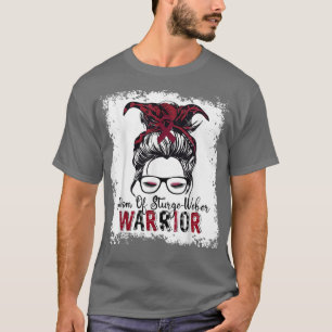 Mom Of Sturge-Weber Warrior Shirt Burgundy Ribbon 