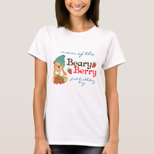 Mom of the Beary Berry First Birthday Kid T-Shirt