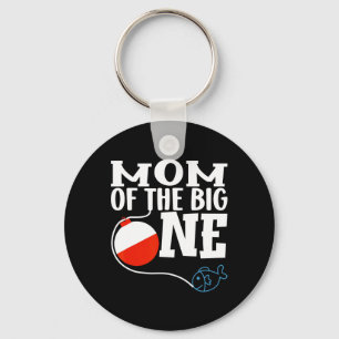 Mom Of The Big One Fishing Boy First Birthday Ofis Keychain