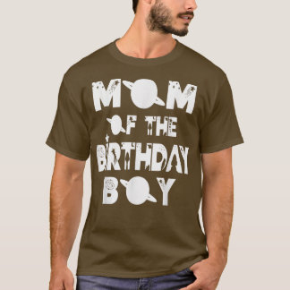 Mom Of The Birthday Astronaut Boy And Girl Space T T-Shirt