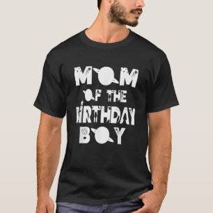 Mom Of The Birthday Astronaut Boy And Girl Space T T-Shirt