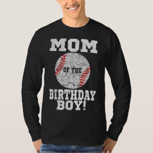 Mom of the Birthday Boy Baseball Lover Vintage Ret T-Shirt
