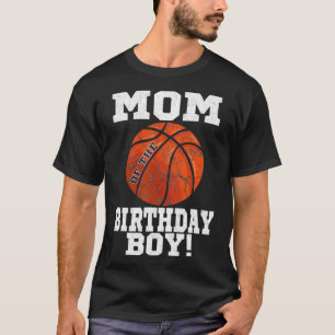 Mom of the Birthday Boy Basketball Lover Vintage R T-Shirt
