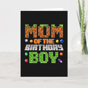 Mom Of The Birthday Boy Bday Party Video Gamer Pix Card