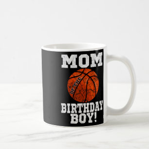 Mom Of The Birthday Boy Bysketbyll Lover Vintage R Coffee Mug