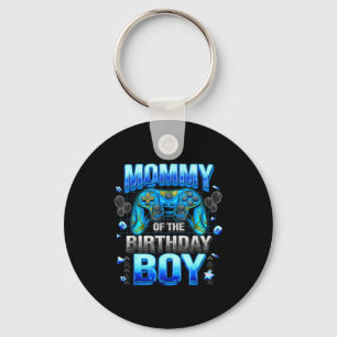 Mom Of The Birthday Boy Cool Gamer Funny Video Gam Keychain