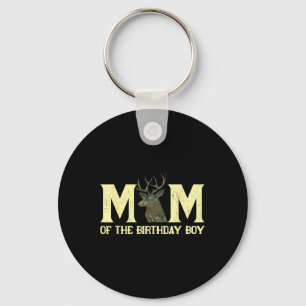 Mom Of The Birthday Boy Deer Hunter Camouflage Fla Keychain