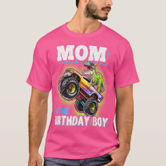 Mom of the Birthday Boy Dinosaur Monster Truck Bir T-Shirt